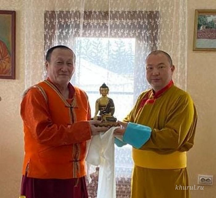 Shajin Lama of Kalmykia Telo Tulku Rinpoche Meets with Hambo Lama of Buryatia Damba Ayusheev