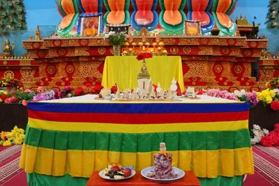 The Ritual “Bilgin zürknä üüdnäs shulms härülh yosn” Was Held at the Central Khurul of Kalmykia