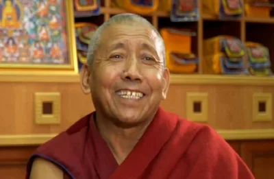 Today One of the Senior Monks, Geshe Jampa, Passed Away