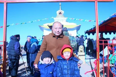 A Lotus Stupa Opened in the Village of Burannoe, Lagan District