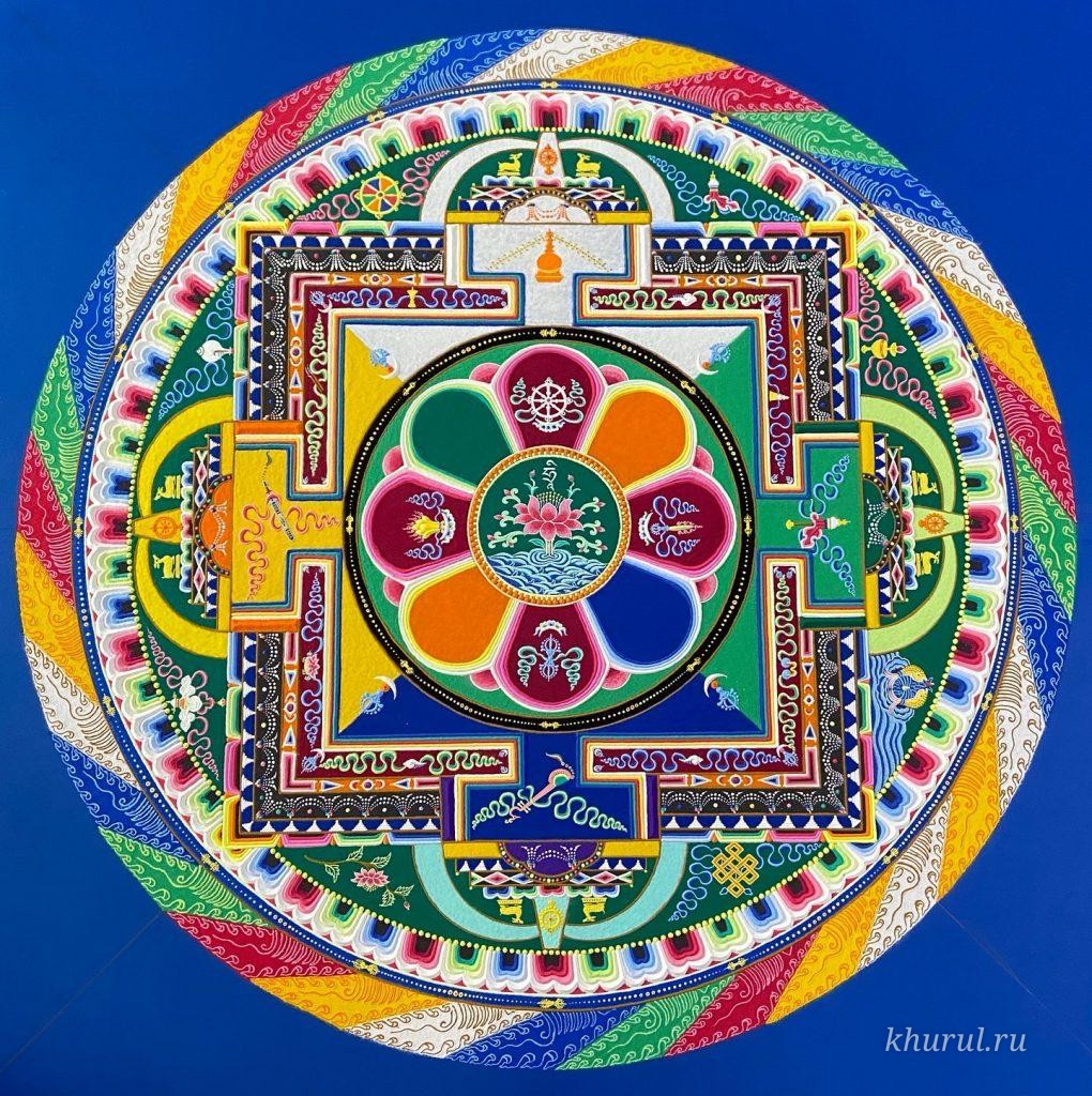 A mandala of Avalokiteshvara, the Buddha of Compassion, has been erected at the Central Khurul of Kalmykia “The Golden Abode of Buddha Shakyamuni.”