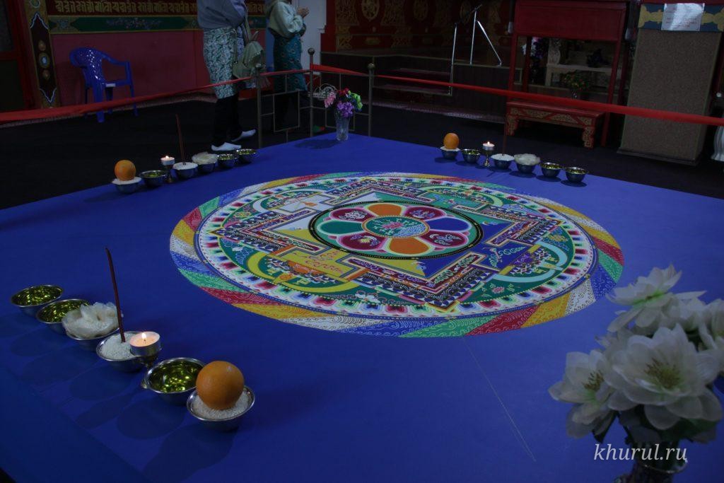 A mandala of Avalokiteshvara, the Buddha of Compassion, has been erected at the Central Khurul of Kalmykia “The Golden Abode of Buddha Shakyamuni.”