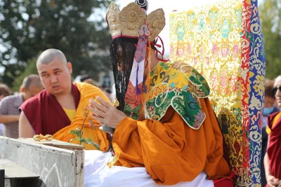 An Offering to the Deity of Fire. Today the Tantric Ritual “Jinseg” Was Held at the Central Khurul.