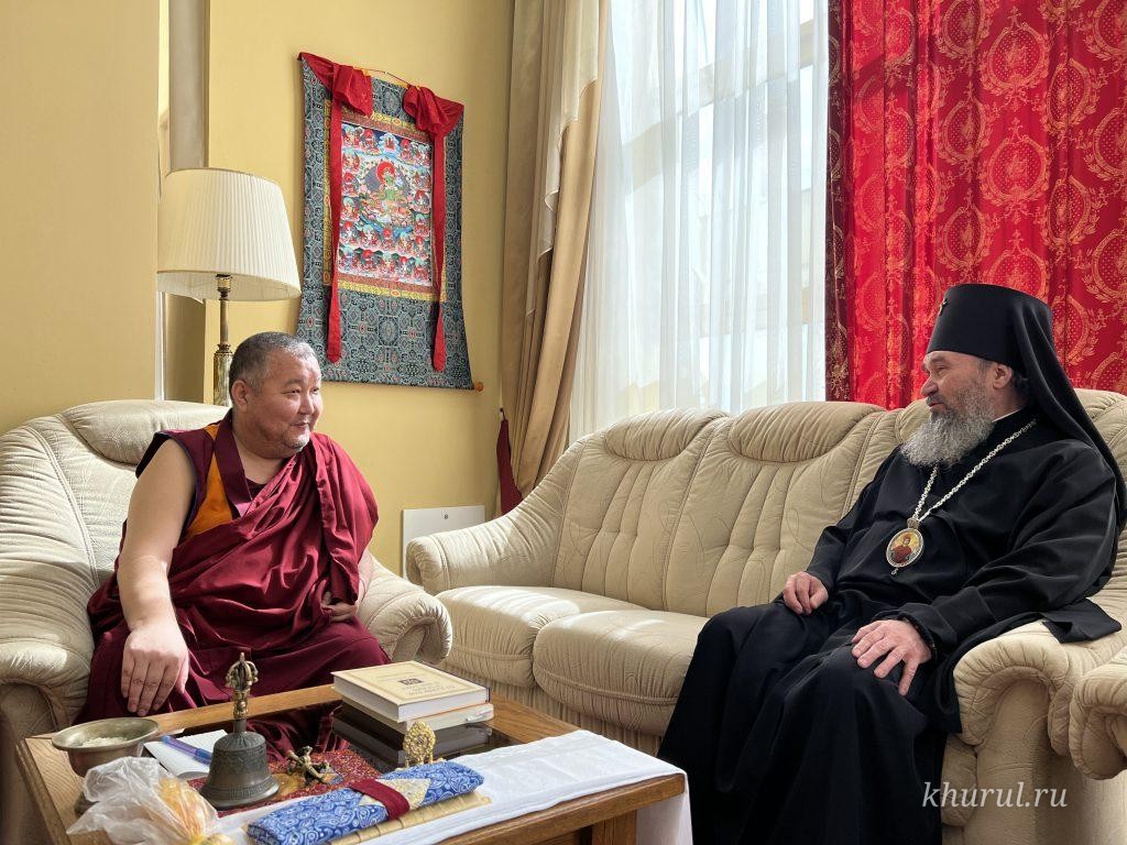 Archbishop Justinian of Elista and Kalmykia congratulated the Head of Kalmyk Buddhists on taking office