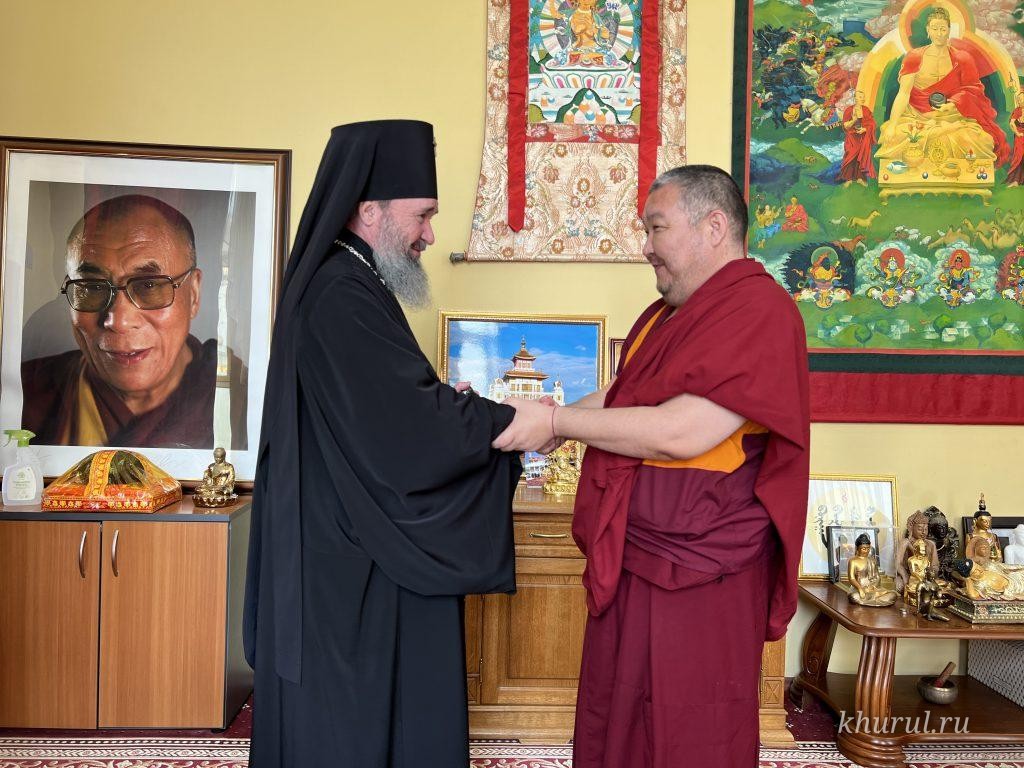 Archbishop Justinian of Elista and Kalmykia congratulated the Head of Kalmyk Buddhists on taking office