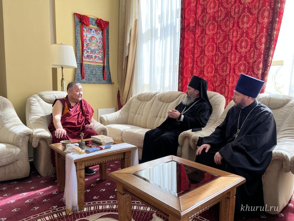 Archbishop Justinian of Elista and Kalmykia congratulated the Head of Kalmyk Buddhists on taking office