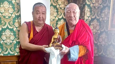 The Shajin Lama of Kalmykia took part in a cultural and religious festival in Mongolia