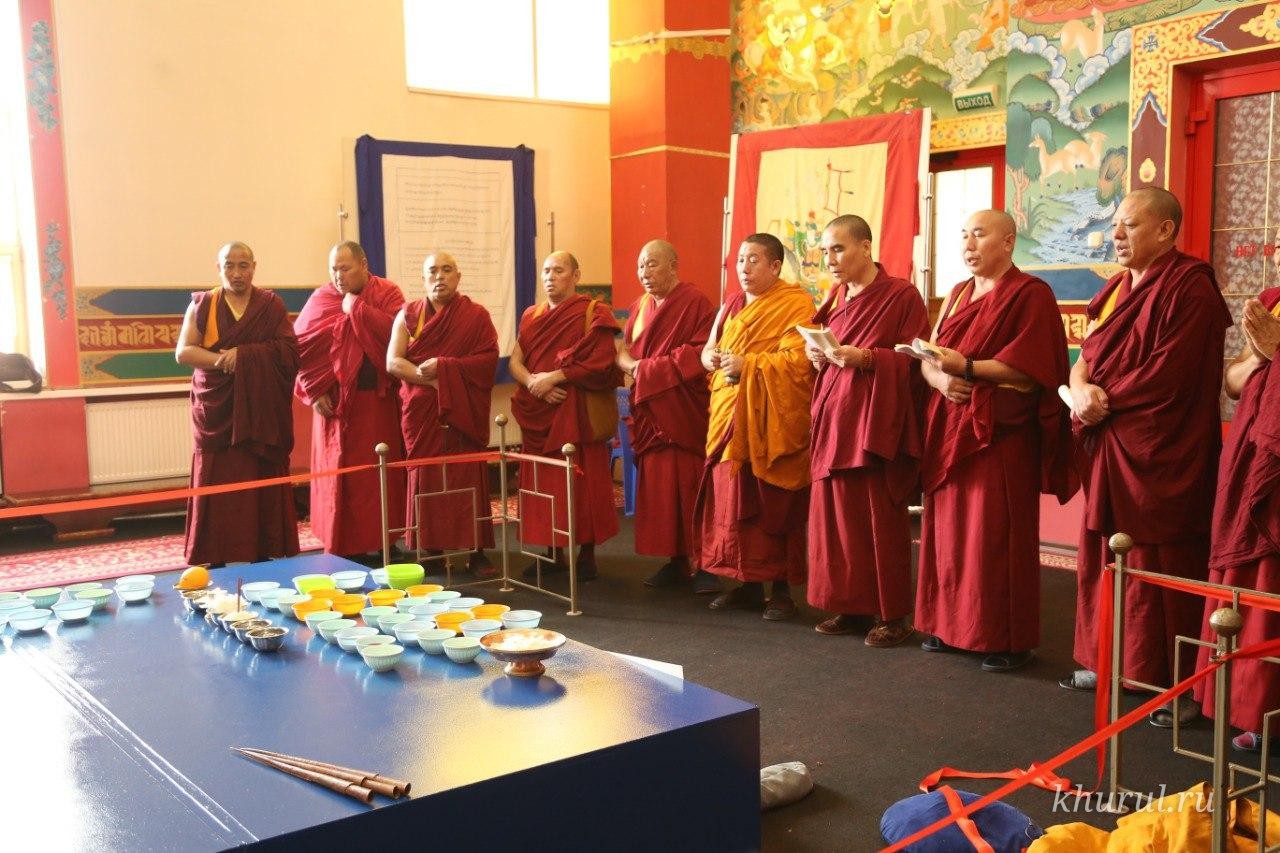 Construction of a sand mandala has begun in Elista