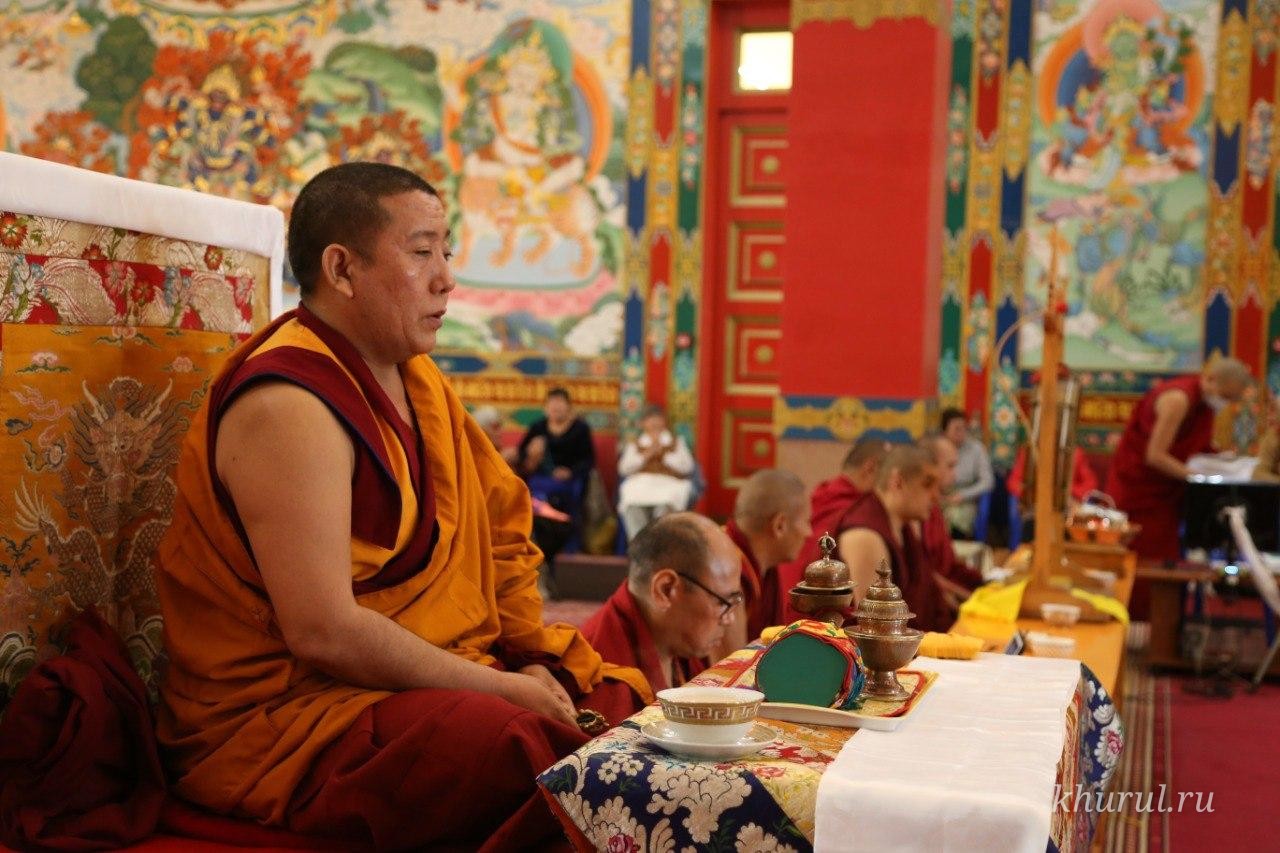 Construction of a sand mandala has begun in Elista