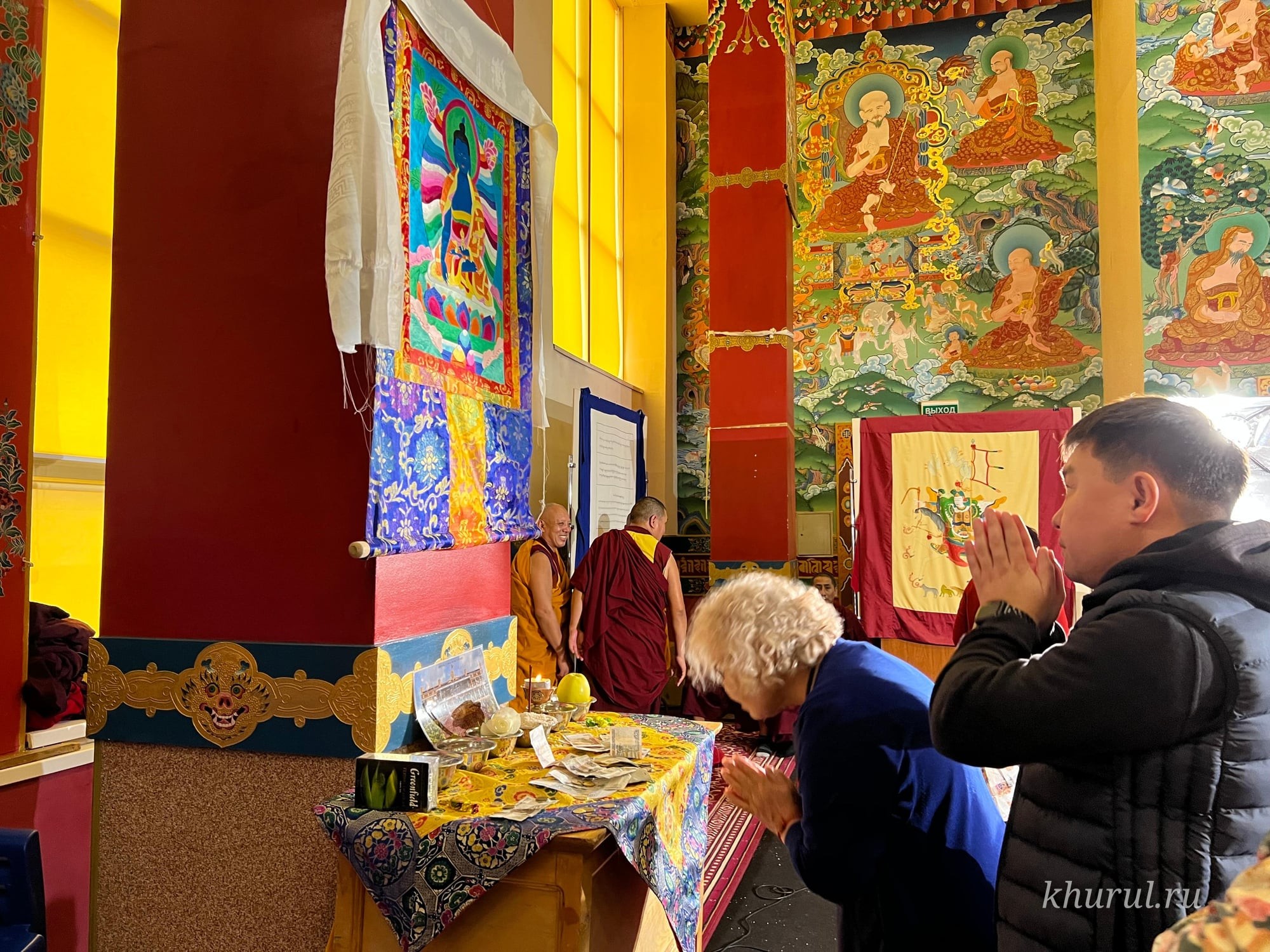 Today the sand mandala consecration ceremony was held at the Central Khurul