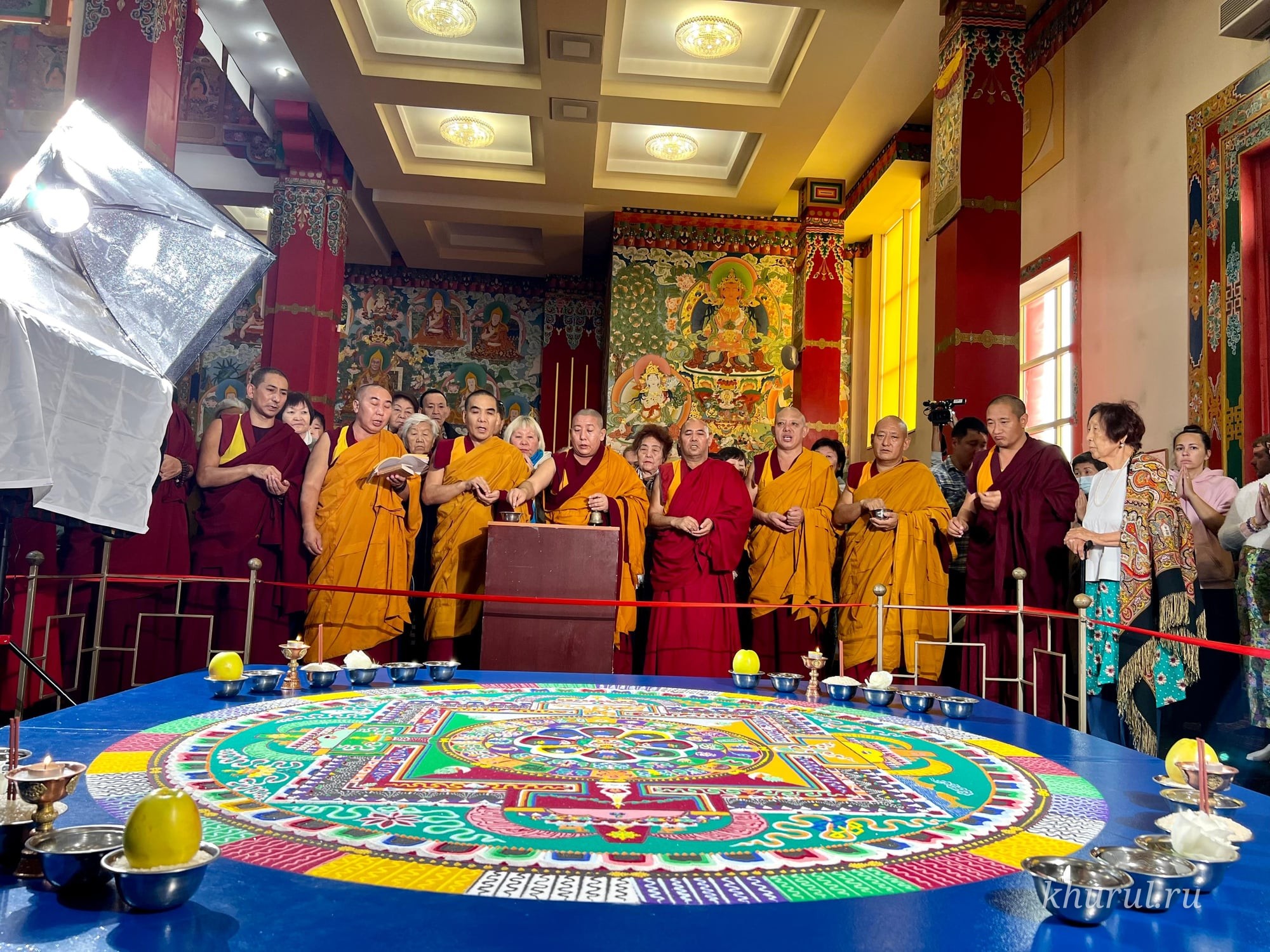 Today the sand mandala consecration ceremony was held at the Central Khurul