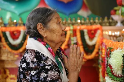 Photo report from the festive prayer service dedicated to the Day of Buddha Shakyamuni’s Descent from Tushita Heaven