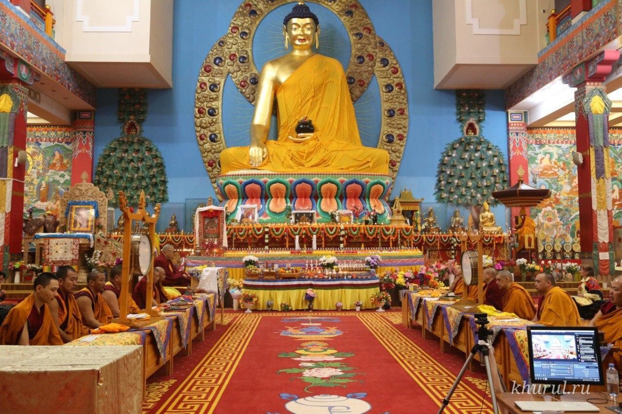 Festive rituals began at “The Golden Abode of Buddha Shakyamuni” at 5:00 a.m.