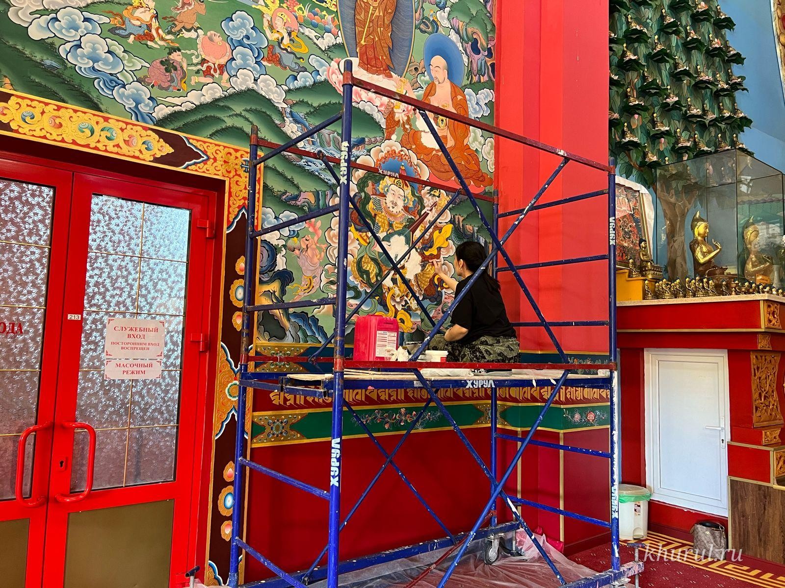 Restoration works continue at “The Golden Abode of Buddha Shakyamuni”