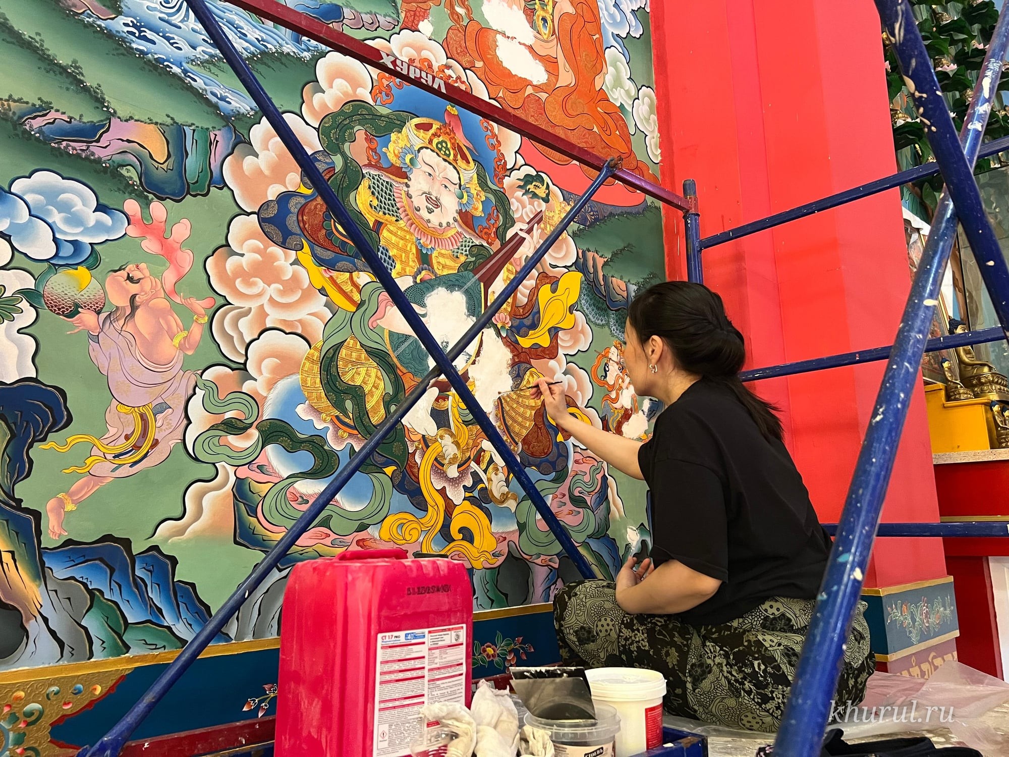 Restoration works continue at “The Golden Abode of Buddha Shakyamuni”