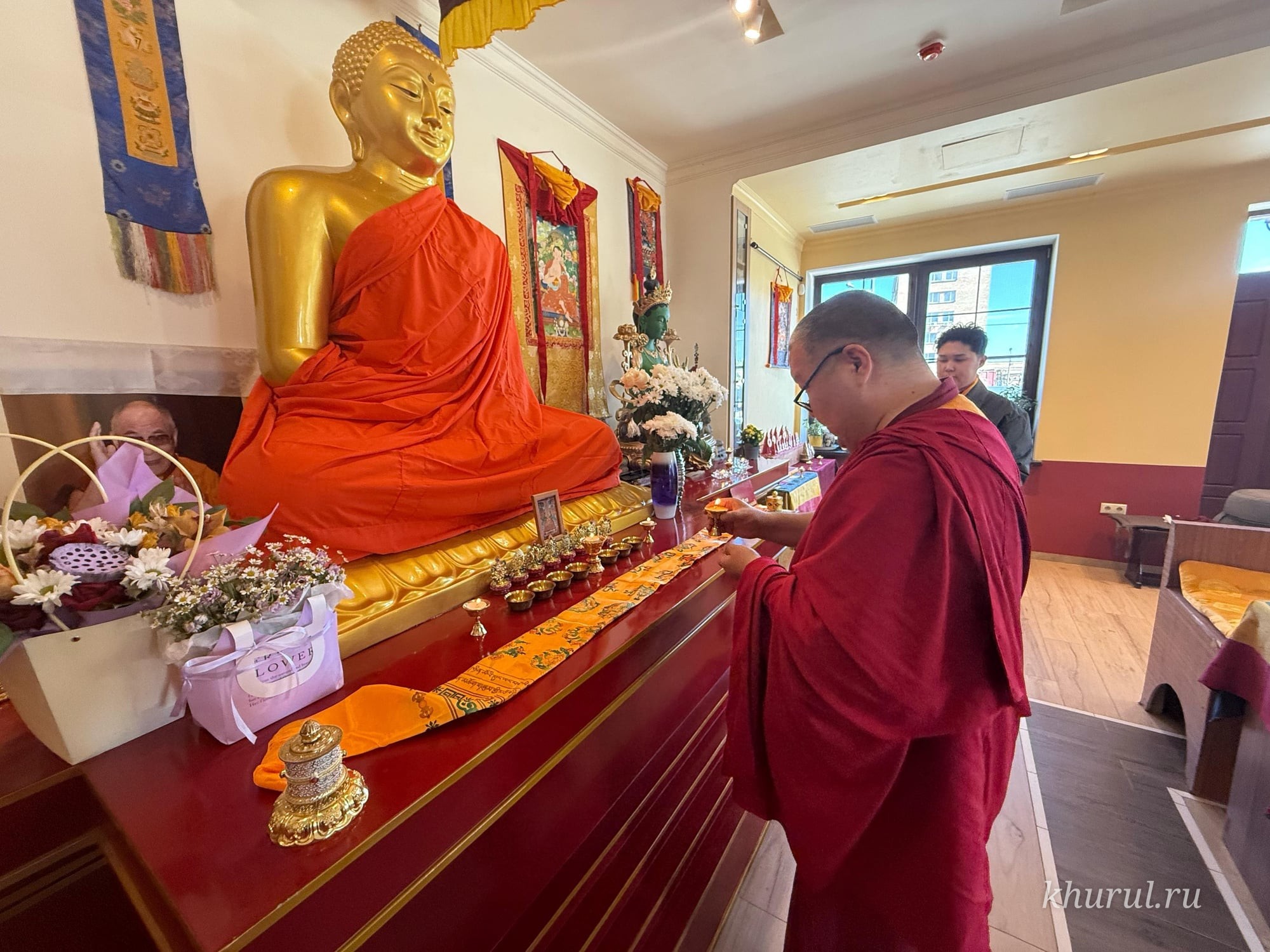 Shajin Lama of Kalmykia Visits the Moscow Buddhist Temple “Tubden Shedubling”