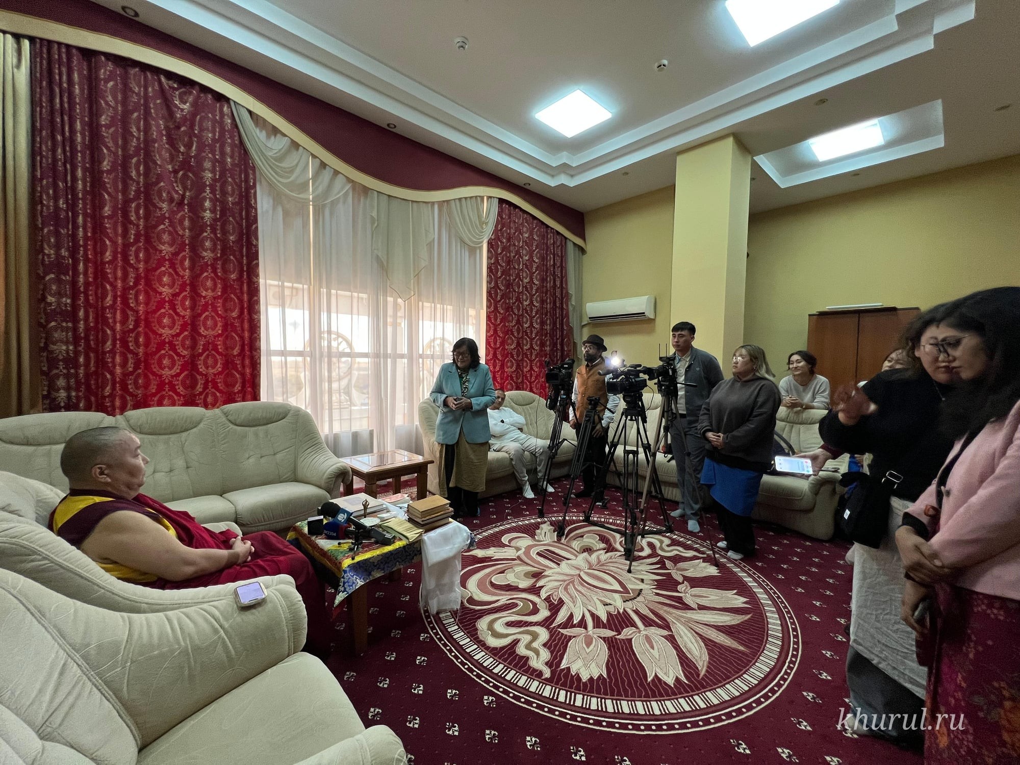 The Shajin Lama of Kalmykia gave an interview to journalists of the Indian TV channel “DD NEWS”