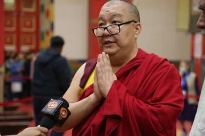 The Shajin Lama of Kalmykia gave an interview to journalists of the Indian TV channel “DD NEWS”
