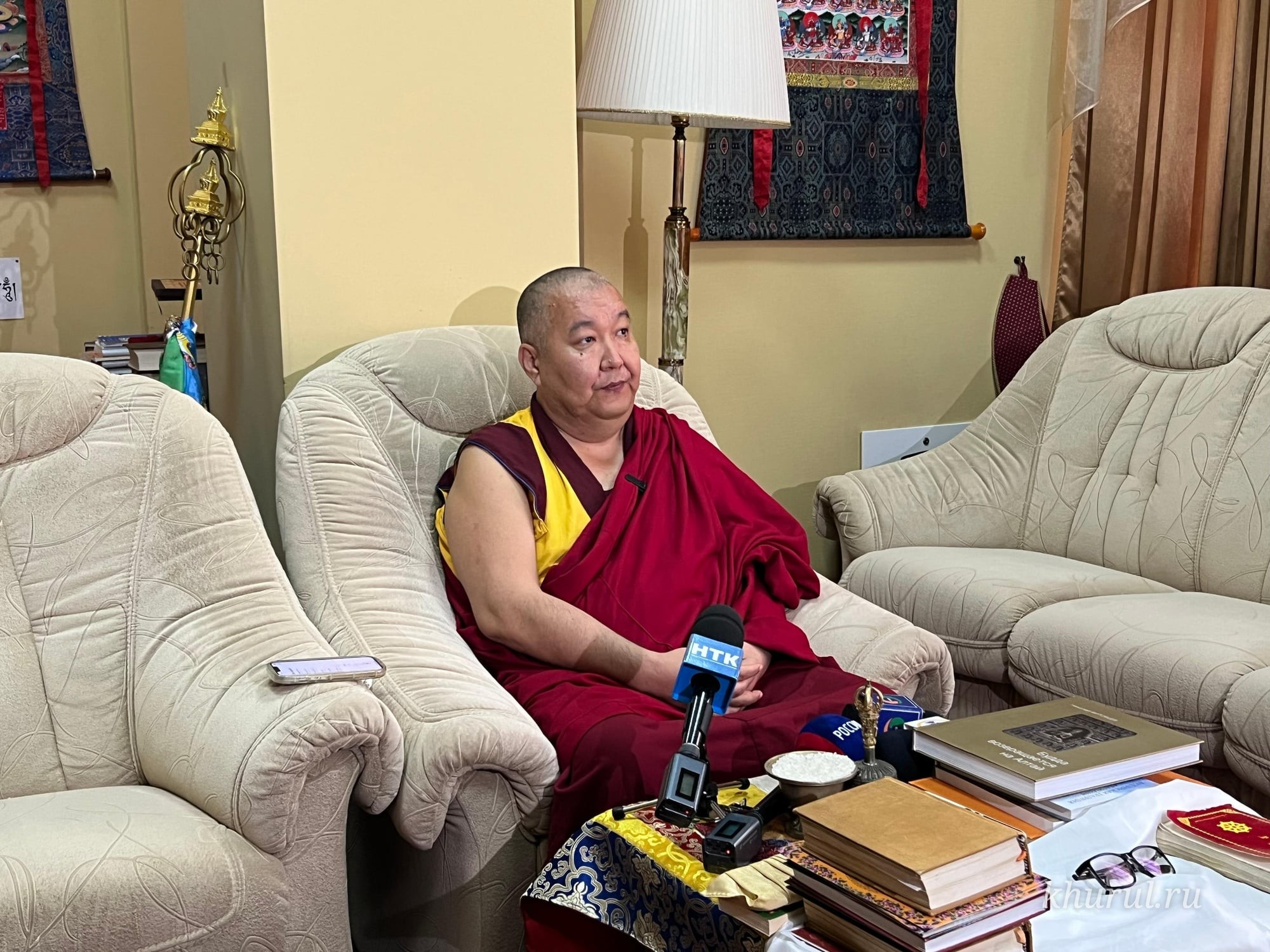 The Shajin Lama of Kalmykia gave an interview to journalists of the Indian TV channel “DD NEWS”