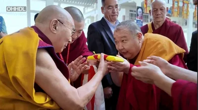 The Shajin Lama of Kalmykia on a Working Visit to India. Today Geshe Tenzin Choydak Was Received in Audience by the Dalai Lama