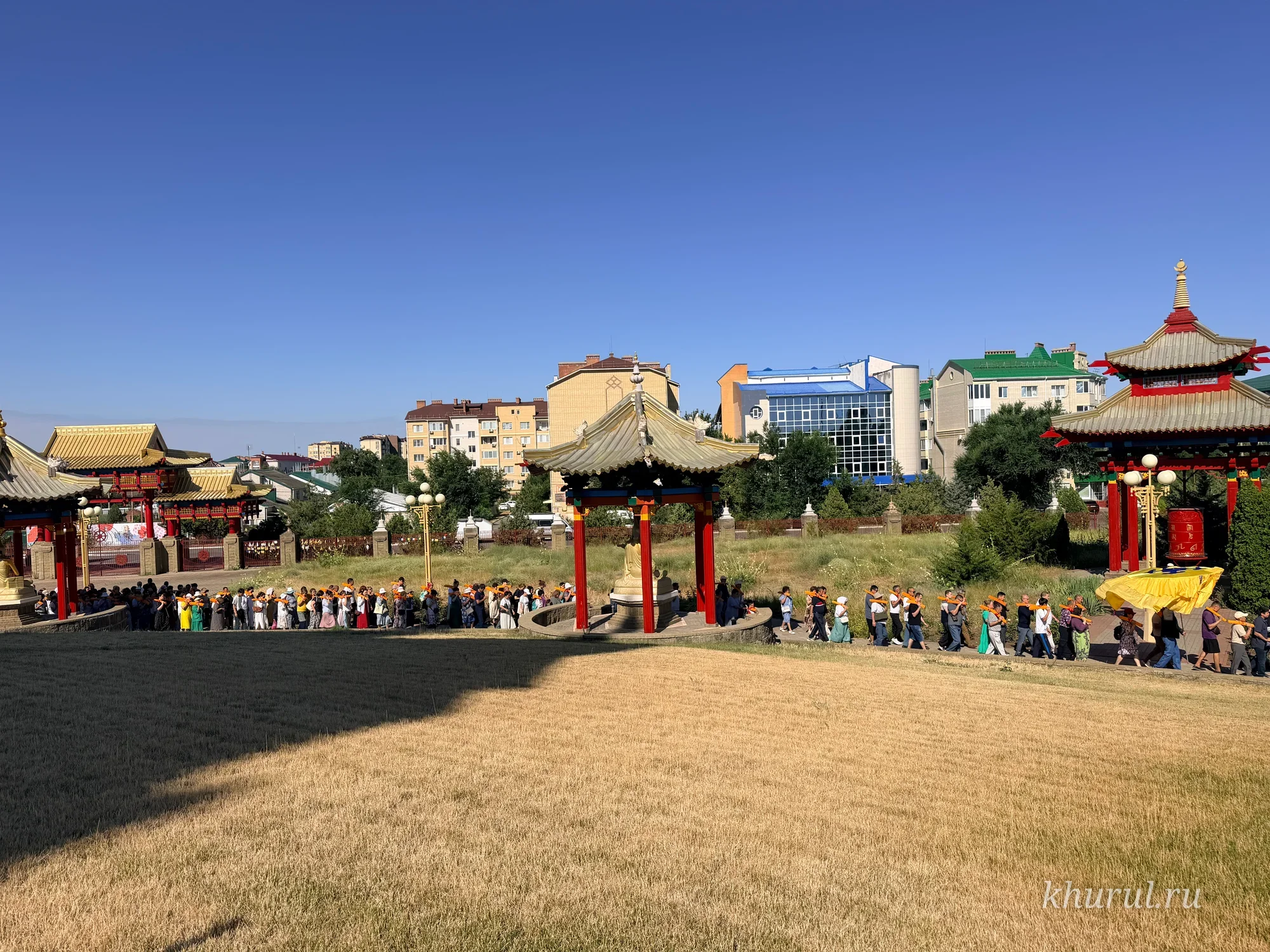 One of the Major Buddhist Holidays—the Day of the First Turning of the Wheel of Teaching—Was Celebrated in Kalmykia