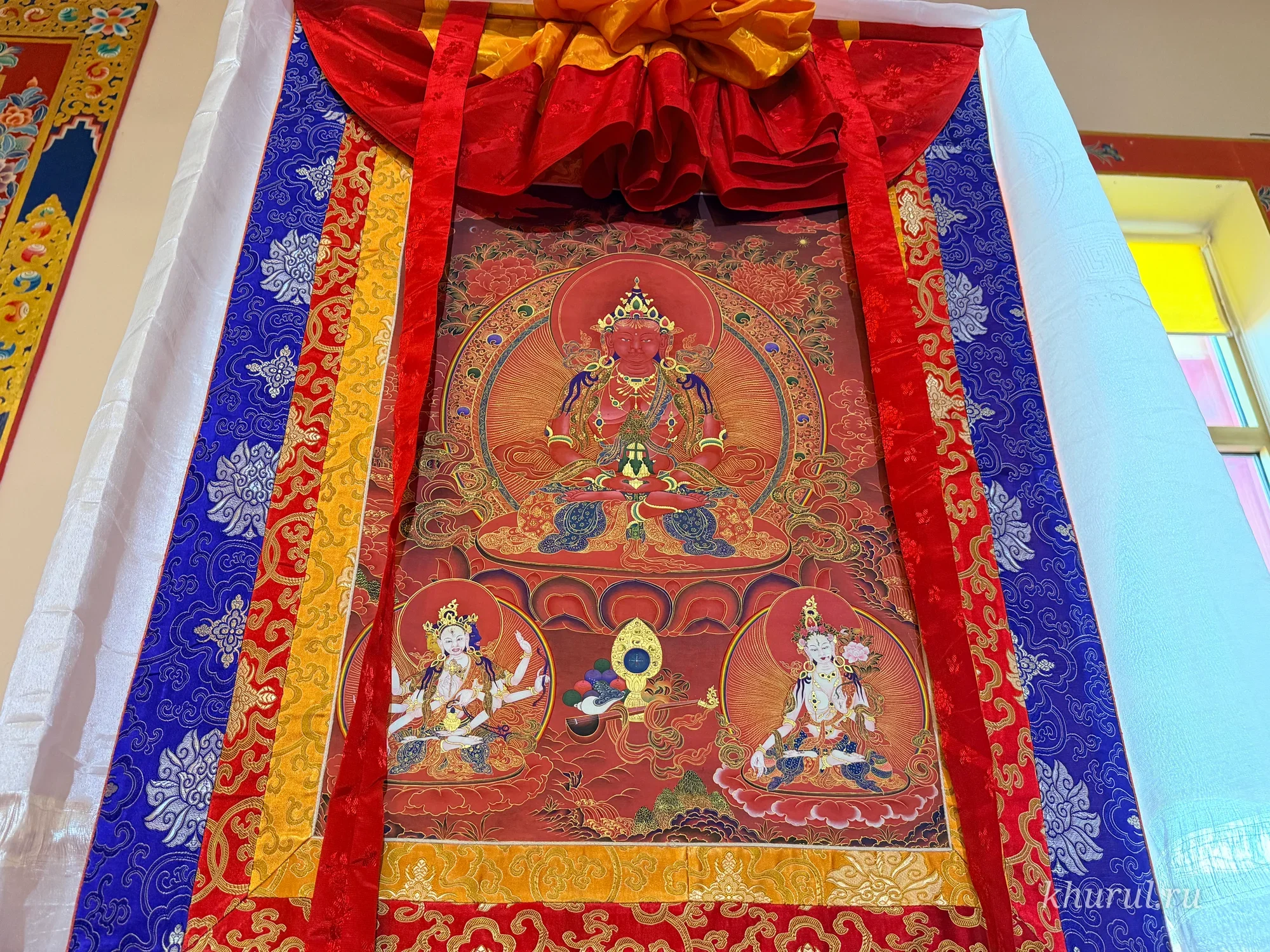 Delegation of Monks from India Begins Creating a Sand Mandala